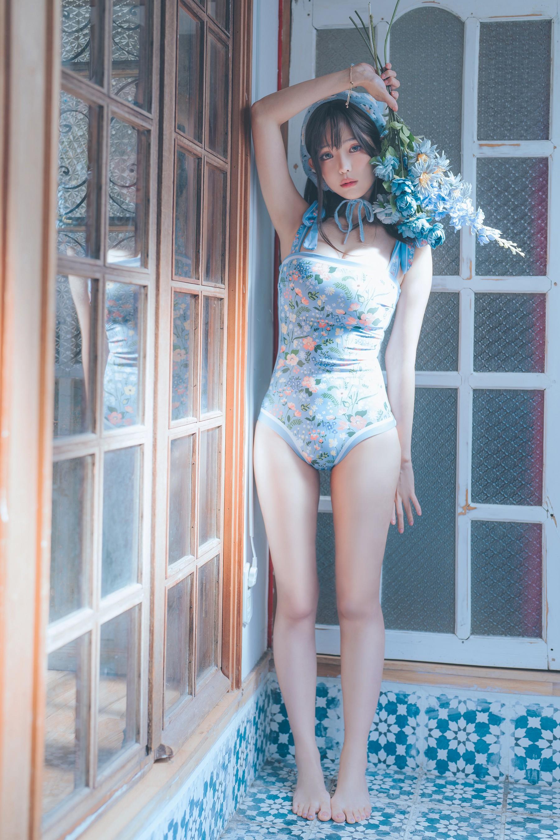 ElyEE子 – NO.122 2023.august D-復古水藍花 Vintage Aqua Blossom [39P]插图